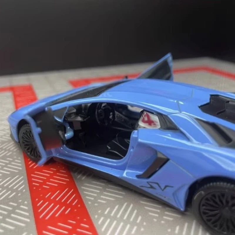 [TOY] 1:36 Lamborghini 2016 Aventador LP750-4 SV Blue Model Car Die-Cast