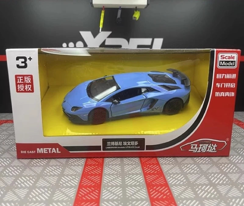 [TOY] 1:36 Lamborghini 2016 Aventador LP750-4 SV Blue Model Car Die-Cast