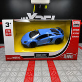 [TOY] 1:36 Lamborghini 2016 Aventador LP750-4 SV Blue Model Car Die-Cast