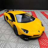 [TOY] 1:36 Lamborghini 2016 Aventador LP750-4 SV Yellow Model Car Die-Cast