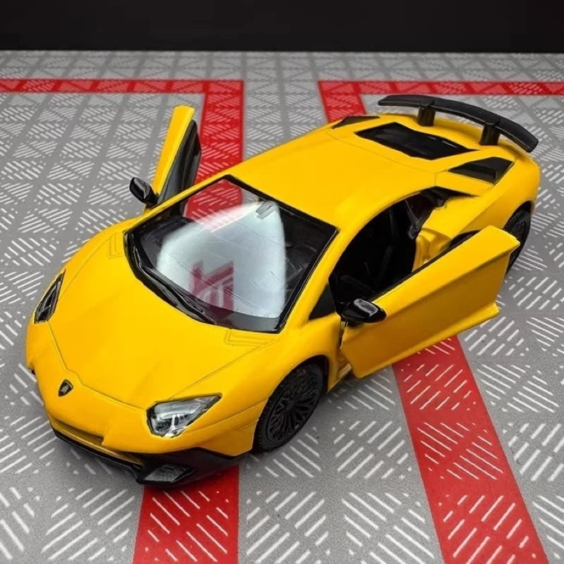 [TOY] 1:36 Lamborghini 2016 Aventador LP750-4 SV Yellow Model Car Die-Cast