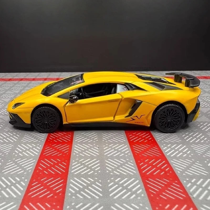 [TOY] 1:36 Lamborghini 2016 Aventador LP750-4 SV Yellow Model Car Die-Cast