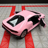 Lamborghini 2016 Huracan LP610-4 rosa 1:36 – modelo de exposição em metal fundido