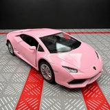 Lamborghini 2016 Huracan LP610-4 rosa 1:36 – modelo de exposição em metal fundido