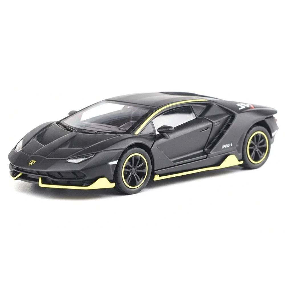 [TOY] 1:36 Lamborghini 2018 Aventador LP780-4 SVJ Black Model Car Die-Cast