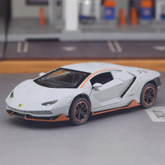 [TOY] 1:36 Lamborghini 2018 Aventador LP780-4 SVJ Gray Model Car Die-Cast