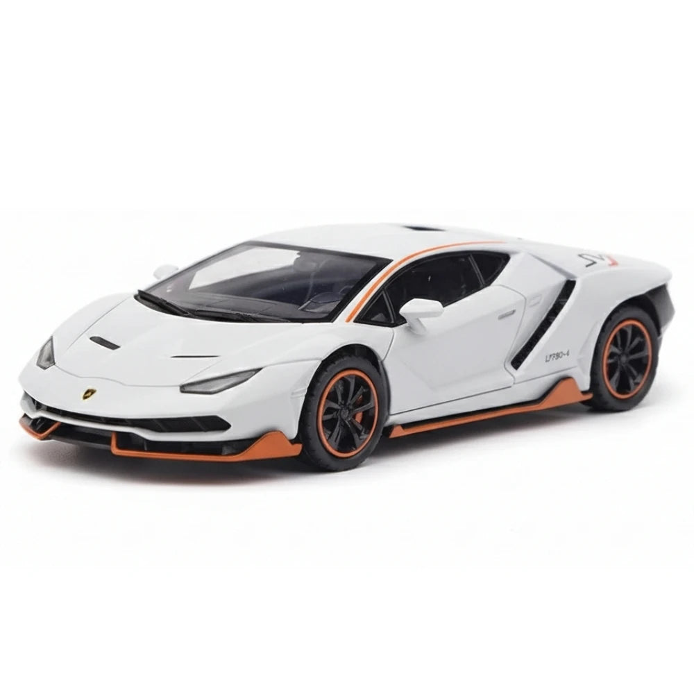 [TOY] 1:36 Lamborghini 2018 Aventador LP780-4 SVJ Gray Model Car Die-Cast