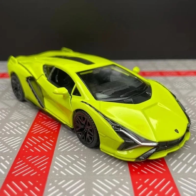 [TOY] 1:36 Lamborghini 2020 Sian FKP 37 Green Model Car Die-Cast