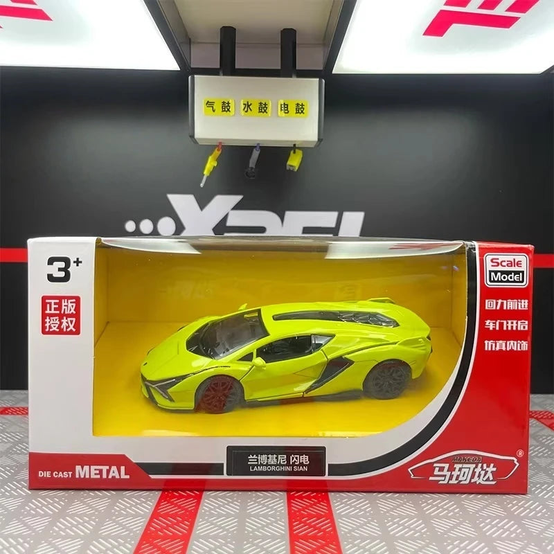 [TOY] 1:36 Lamborghini 2020 Sian FKP 37 Green Model Car Die-Cast