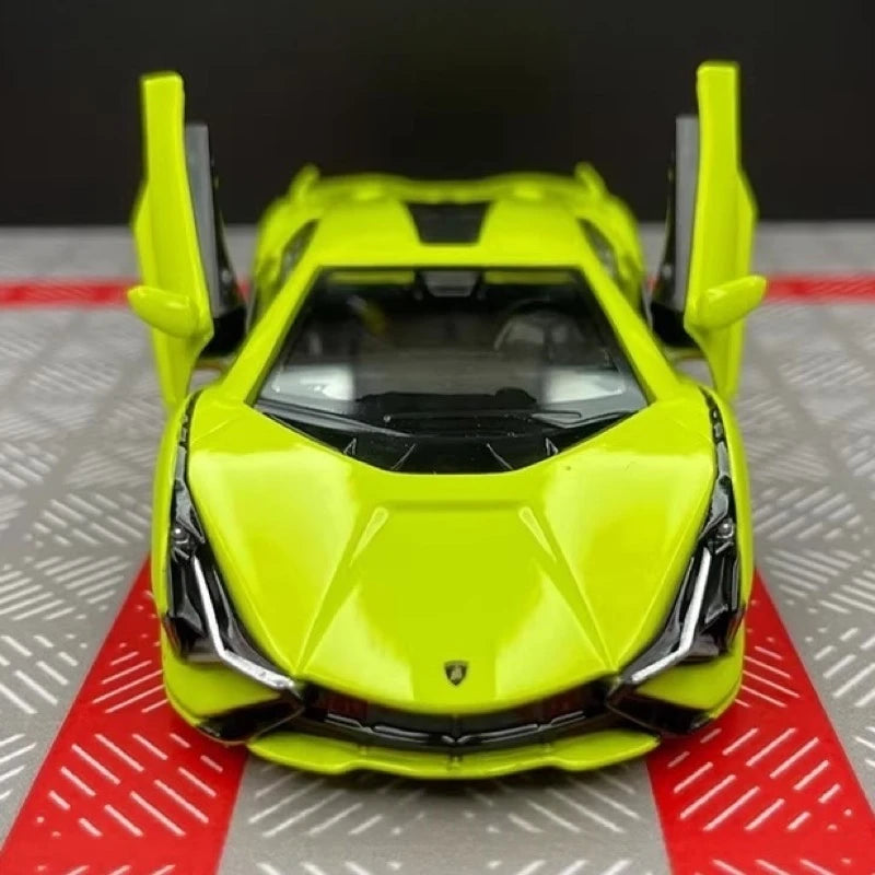 [TOY] 1:36 Lamborghini 2020 Sian FKP 37 Green Model Car Die-Cast