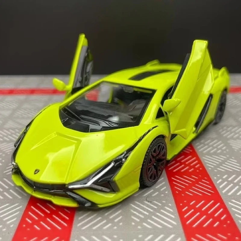 [TOY] 1:36 Lamborghini 2020 Sian FKP 37 Green Model Car Die-Cast