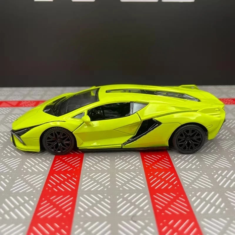 [TOY] 1:36 Lamborghini 2020 Sian FKP 37 Green Model Car Die-Cast