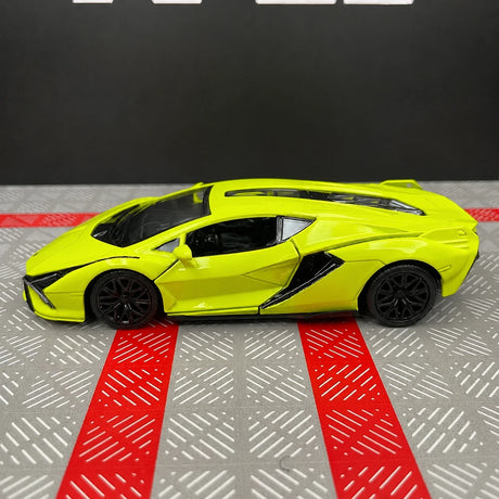 Lamborghini 2020 سيان FKP 37 جرين 1:36 – نموذج عرض مصبوب، مصبوب.