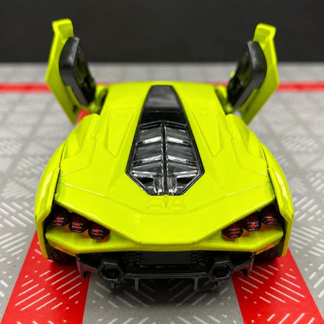 Lamborghini 2020 سيان FKP 37 جرين 1:36 – نموذج عرض مصبوب، مصبوب.
