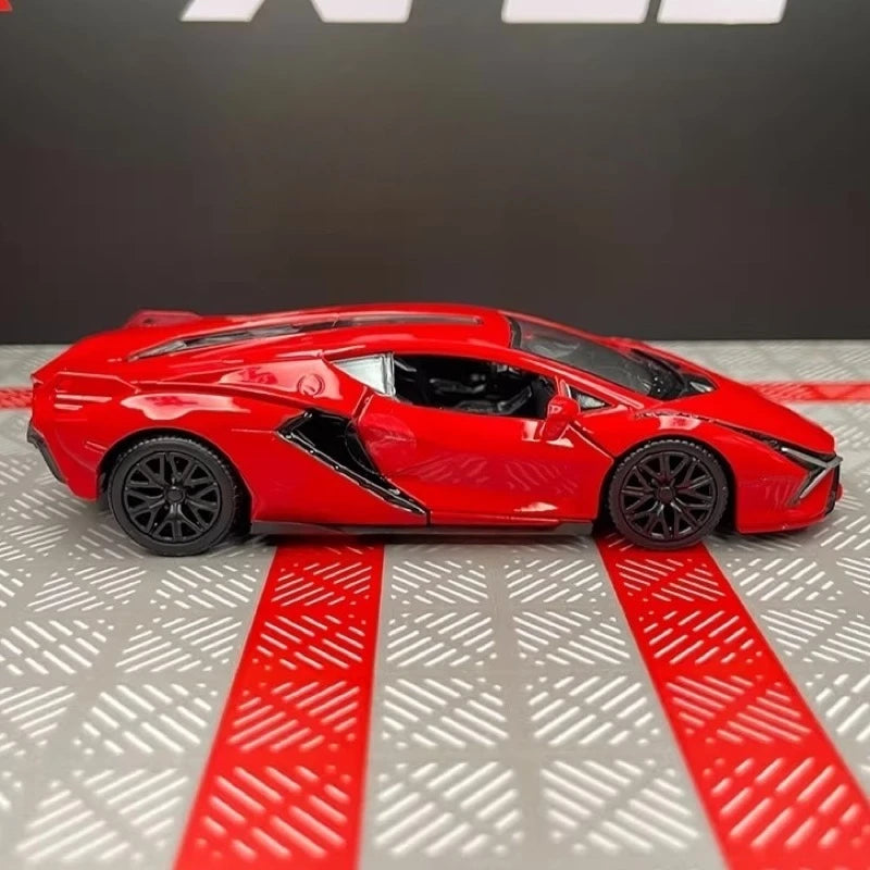 [TOY] 1:36 Lamborghini 2020 Sian FKP 37 Red Model Car Die-Cast