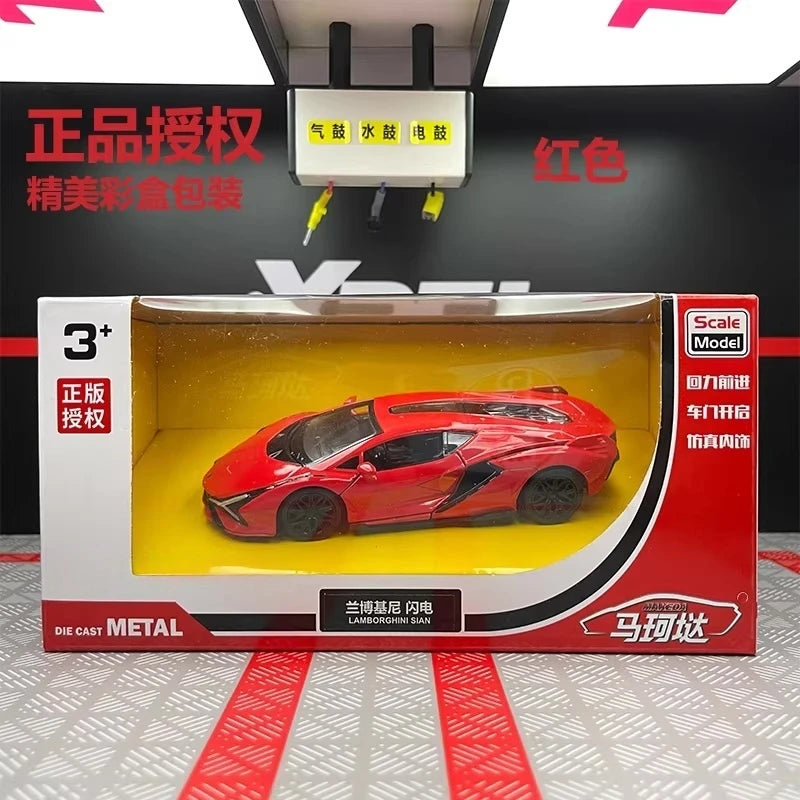 [TOY] 1:36 Lamborghini 2020 Sian FKP 37 Red Model Car Die-Cast