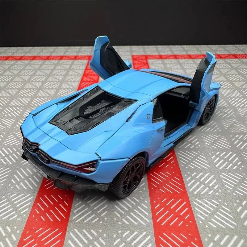 [TOY] 1:36 Lamborghini 2023 Revuelto Blue Model Car Die-Cast