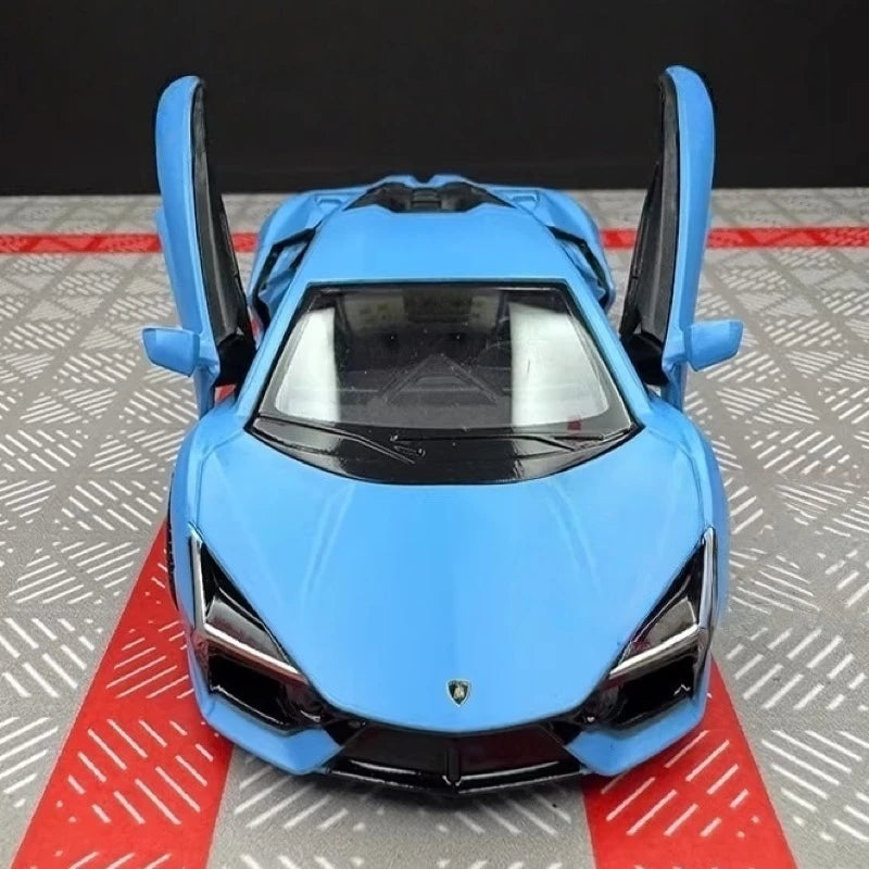 [TOY] 1:36 Lamborghini 2023 Revuelto Blue Model Car Die-Cast
