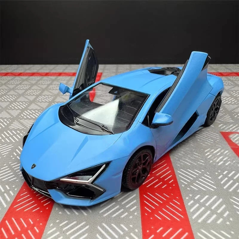 [TOY] 1:36 Lamborghini 2023 Revuelto Blue Model Car Die-Cast