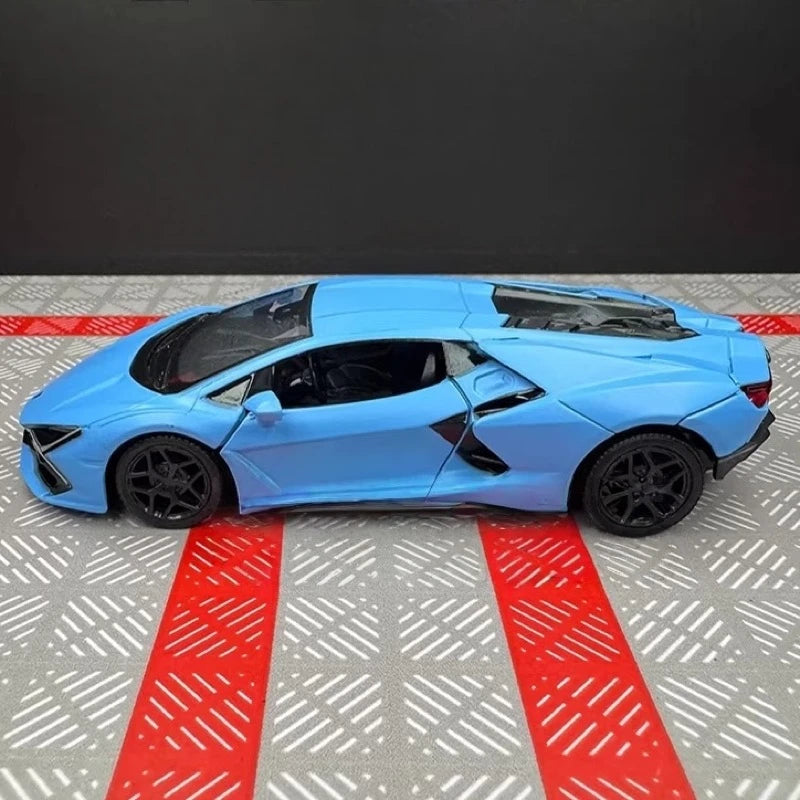 [TOY] 1:36 Lamborghini 2023 Revuelto Blue Model Car Die-Cast