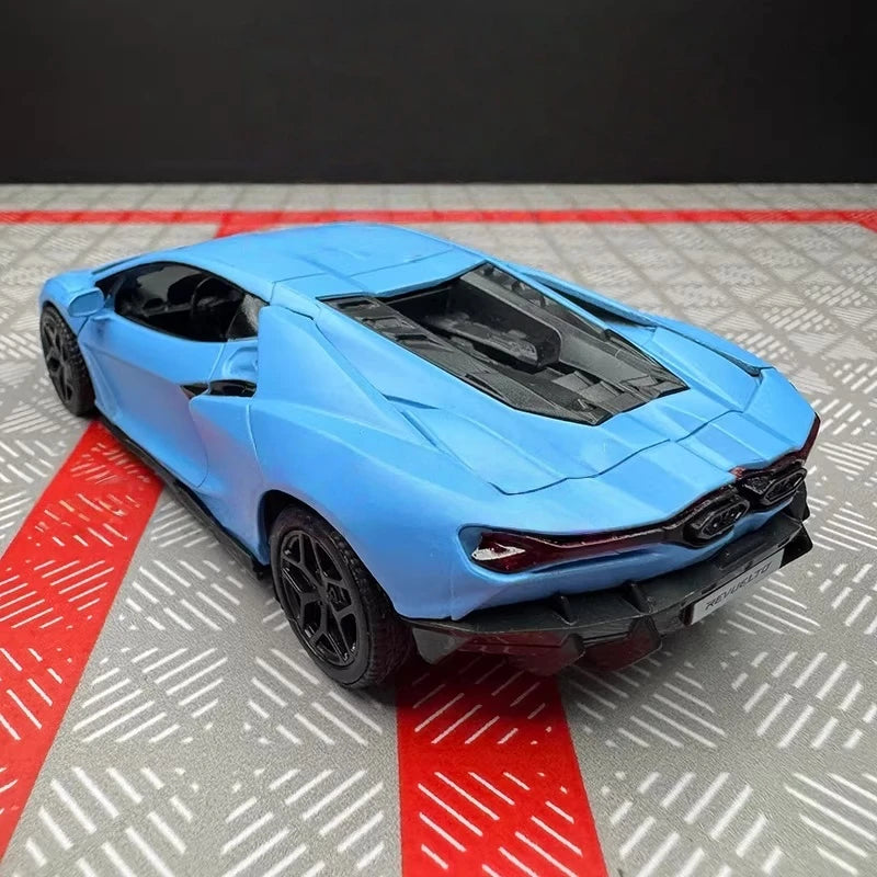 [TOY] 1:36 Lamborghini 2023 Revuelto Blue Model Car Die-Cast