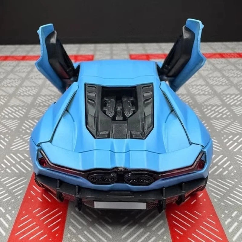 [TOY] 1:36 Lamborghini 2023 Revuelto Blue Model Car Die-Cast