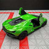 Lamborghini 2023 Revuelto verde 1:36 – modelo de exposição em metal fundido