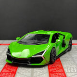 Lamborghini 2023 Revuelto verde 1:36 – modelo de exposição em metal fundido
