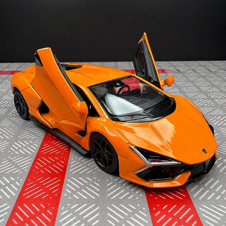 Lamborghini 2023 Revuelto برتقالي 1:36 – نموذج عرض معدني مصبوب