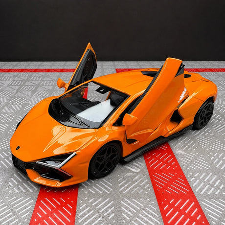 Lamborghini 2023 Revuelto برتقالي 1:36 – نموذج عرض معدني مصبوب