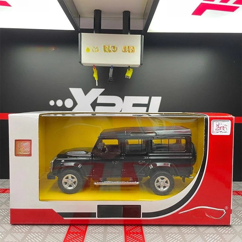 [TOY] 1:36 Land Rover 1990 Defender 110 Black Model Car Die-Cast