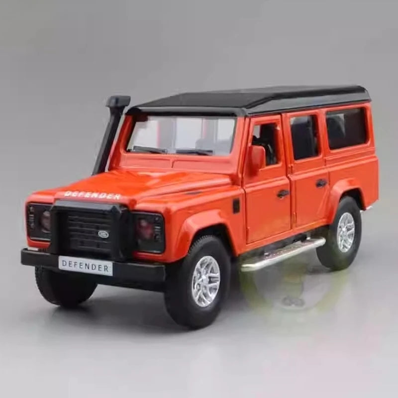 [TOY] 1:36 Land Rover 2015 Defender 110 oranje modelauto Die-Cast