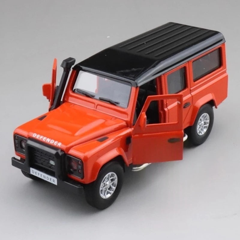 [TOY] 1:36 Land Rover 2015 Defender 110 Orange Model Car Die-Cast