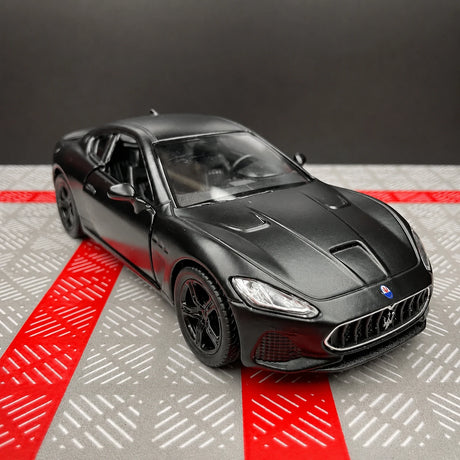 Maserati 2008 GranTurismo Matte أسود 1:36 – نموذج عرض معدني مصبوب