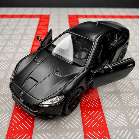 Maserati 2008 GranTurismo Matte أسود 1:36 – نموذج عرض معدني مصبوب
