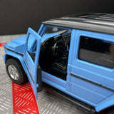 Mercedes-AMG 2015 G63 الأزرق غير اللامع 1:36 – نموذج عرض مصبوب، مصبوب.