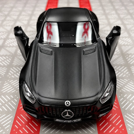 Mercedes-AMG 2020 GTS 1:36 negra – modelo de exhibición de fundición a presión