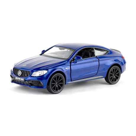 Mercedes-AMG 2023 C63S Coupé Blue 1:36 – Modelo de exhibición de fundición a presión