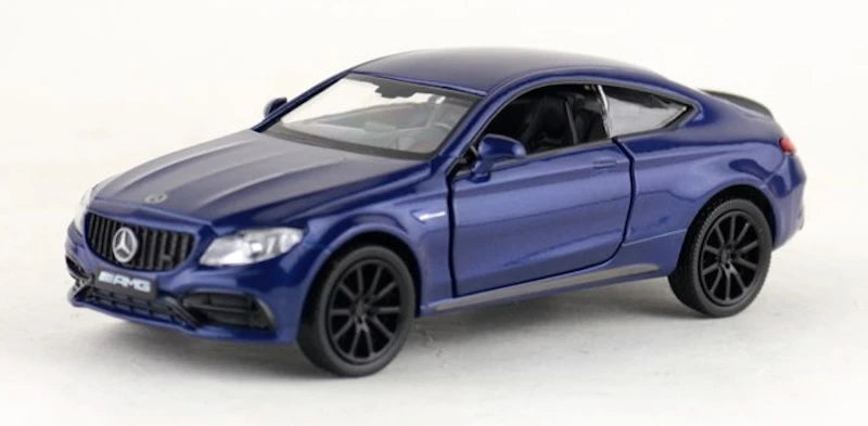 [TOY] 1:36 Mercedes-AMG 2023 C63S Coupe Blue Model Car Die-Cast