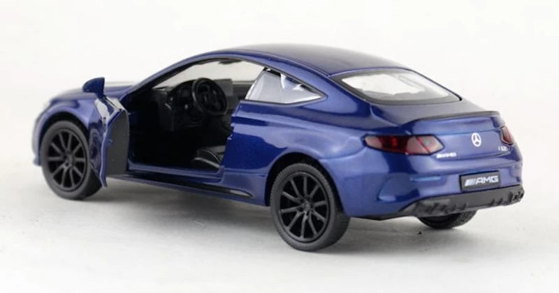 [TOY] 1:36 Mercedes-AMG 2023 C63S Coupe Blue Model Car Die-Cast