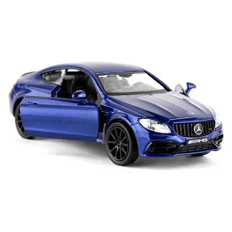 Mercedes-AMG 2023 C63S Coupé Blue 1:36 – Modelo de exhibición de fundición a presión