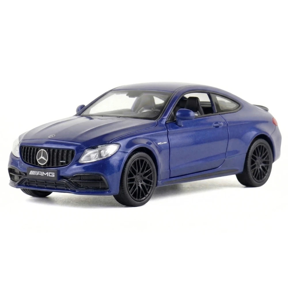 [TOY] 1:36 Mercedes-AMG 2023 C63S Coupe Blue Model Car Die-Cast