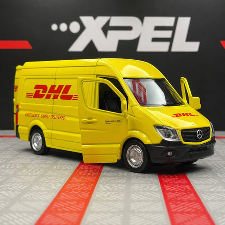 Mercedes-Benz 2018 Sprinter DHL 1:36 – Modelo de Display de Fundición a Presión