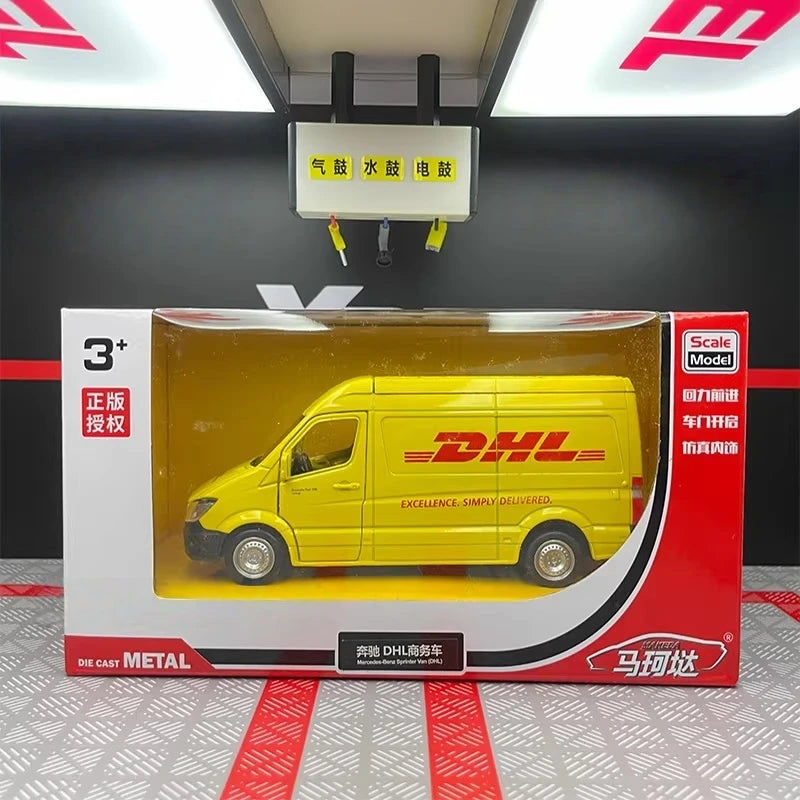 [TOY] 1:36 Mercedes-Benz 2018 Sprinter DHL Model Car Die-Cast