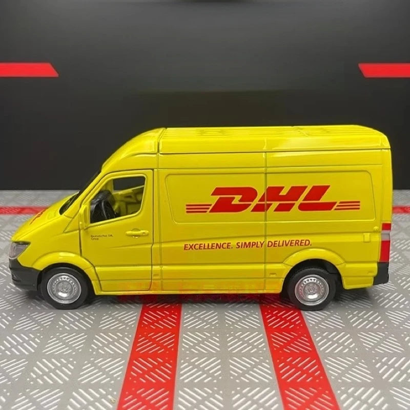 [TOY] 1:36 Mercedes-Benz 2018 Sprinter DHL Model Car Die-Cast