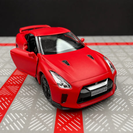 Nissan 2009 GT-R R35 Matte أحمر 1:36 – نموذج عرض معدني مصبوب
