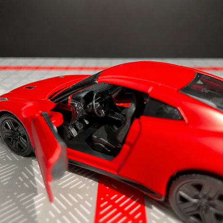 Nissan 2009 GT-R R35 Matte أحمر 1:36 – نموذج عرض معدني مصبوب