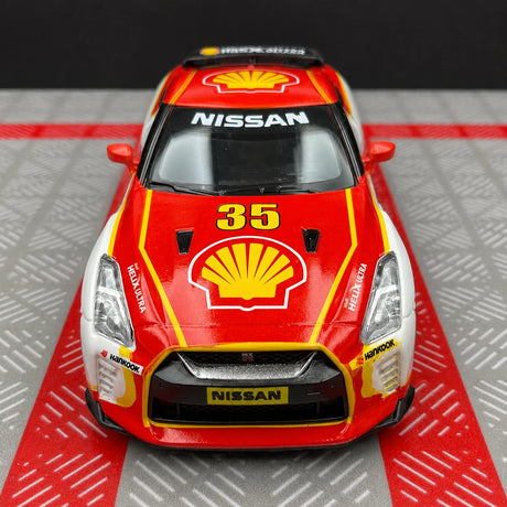 Nissan 2009 GT-R R35 طلاء شل #35 1:36 نموذج عرض القالب المصبوب - العرض 1