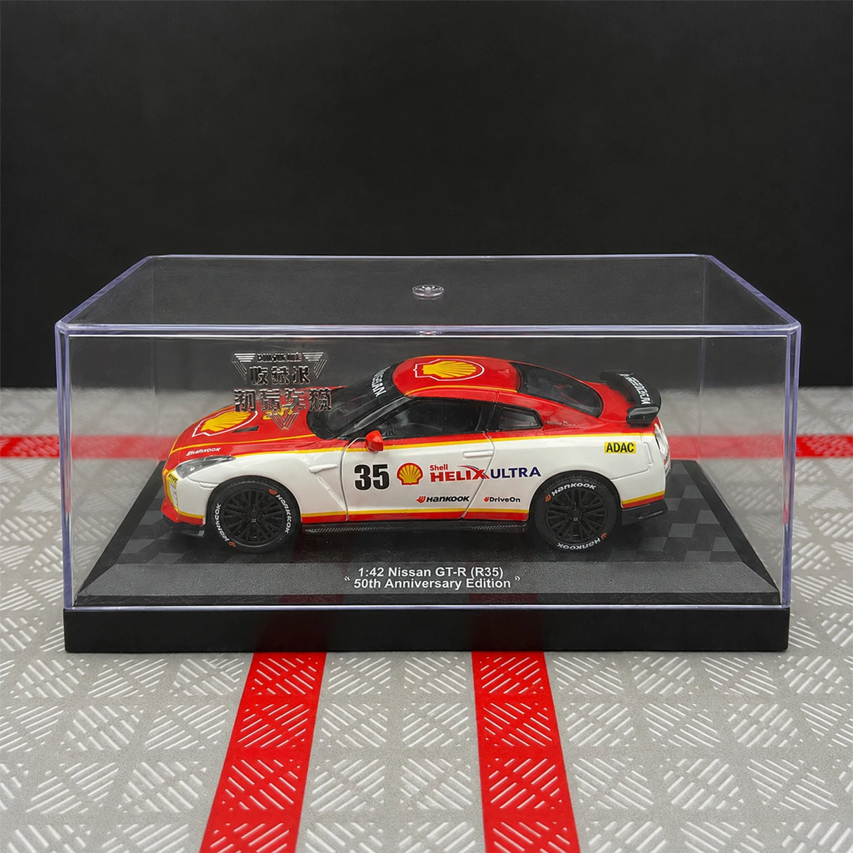 Nissan 2009 GT-R R35 셸 도장 #35 1:36 다이캐스트 디스플레이 모델 - 보기 13