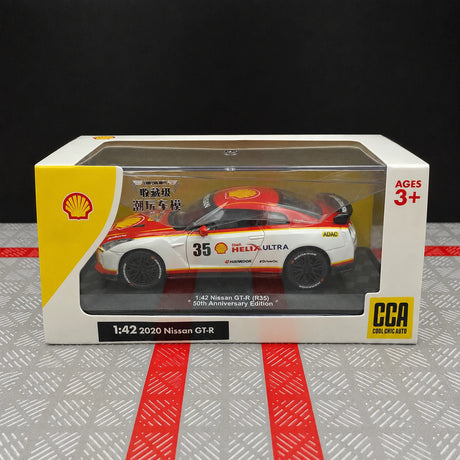 Nissan 2009 GT-R R35 طلاء شل #35 1:36 نموذج عرض القالب - العرض 14
